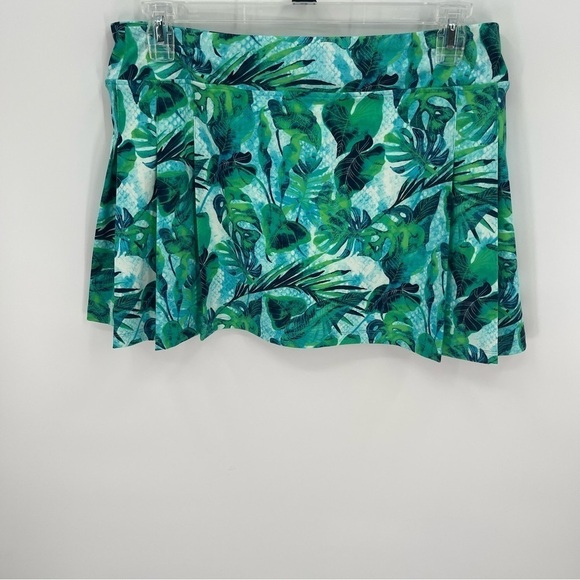 TOMMY BAHAMA Women's Golf Floral Pleated Skort Size XL Pull On Skirt Stretch - Picture 8 of 8